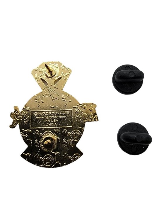 Hard Rock Cafe Niagara Falls NY 2002 "Just Married" Diamond Wedding Ring Pin - Picture 3 of 4